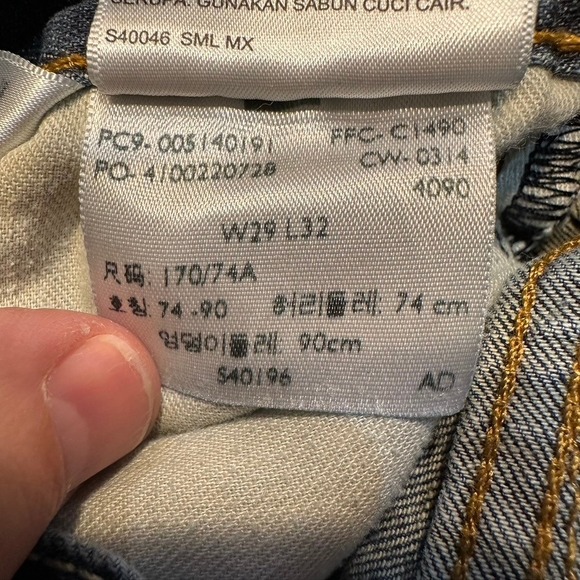 Levi Strauss 514 Mens Jeans Blue Straight Fit W29 L32 Denim Casual Pants - Picture 14 of 16